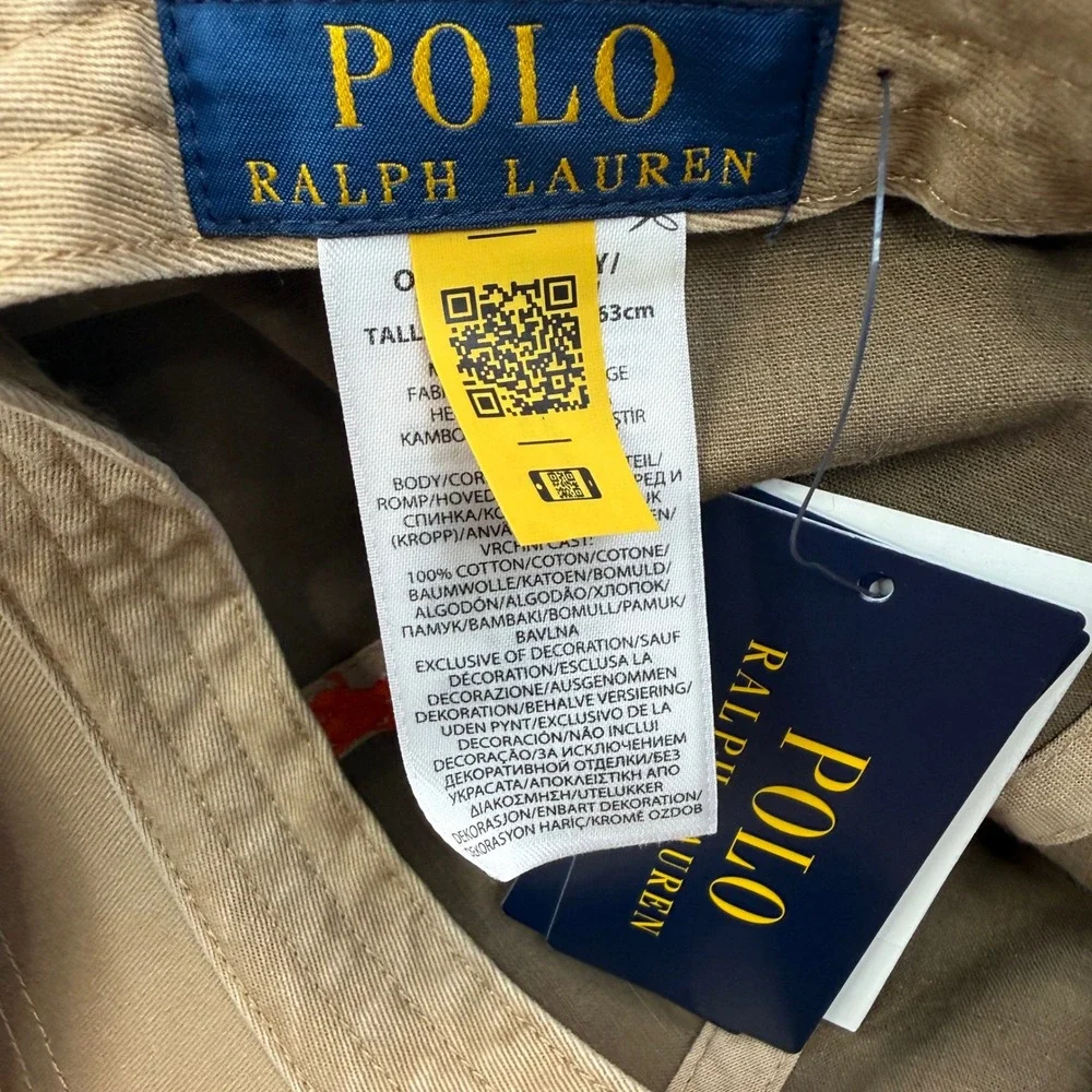 Polo Ralph Lauren Mens OS Baseball Cap Camo Orange Pony NWT